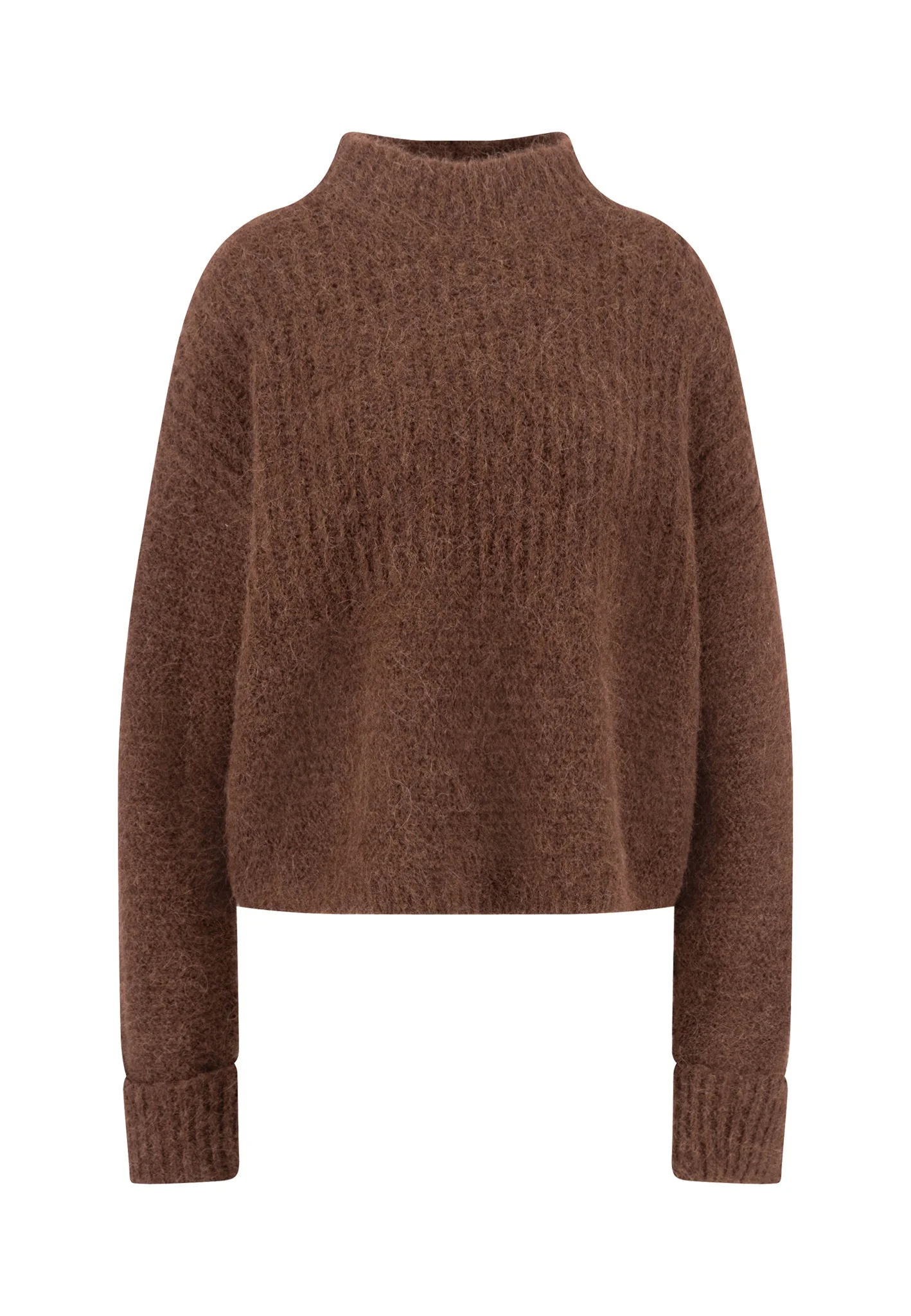 Strickpullover aus Alpaka-Wollmix mit Stehkragen - Image 5