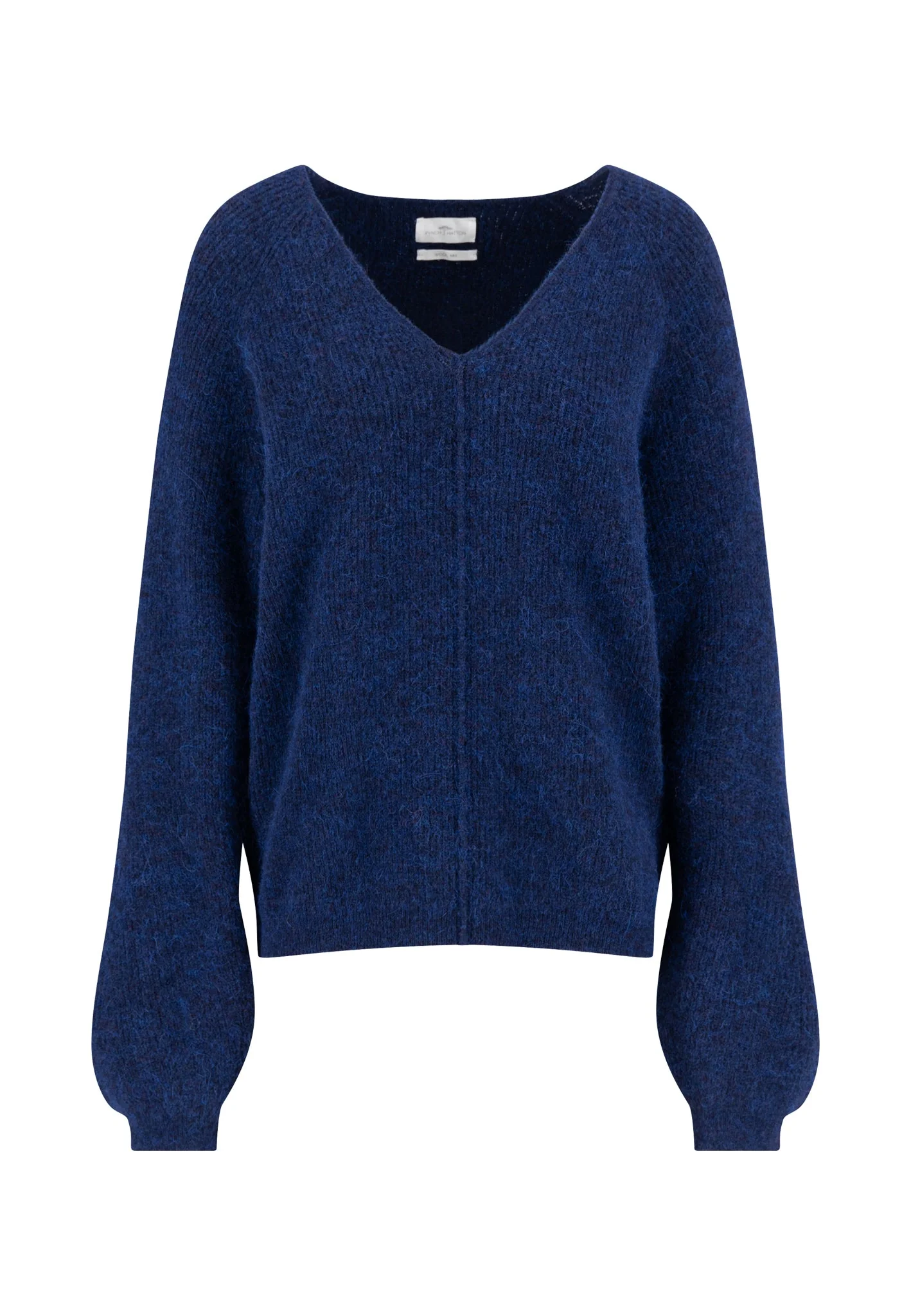 Strickpullover aus Alpaka-Wollmix mit V-Ausschnitt und Strukturstrick - Image 5