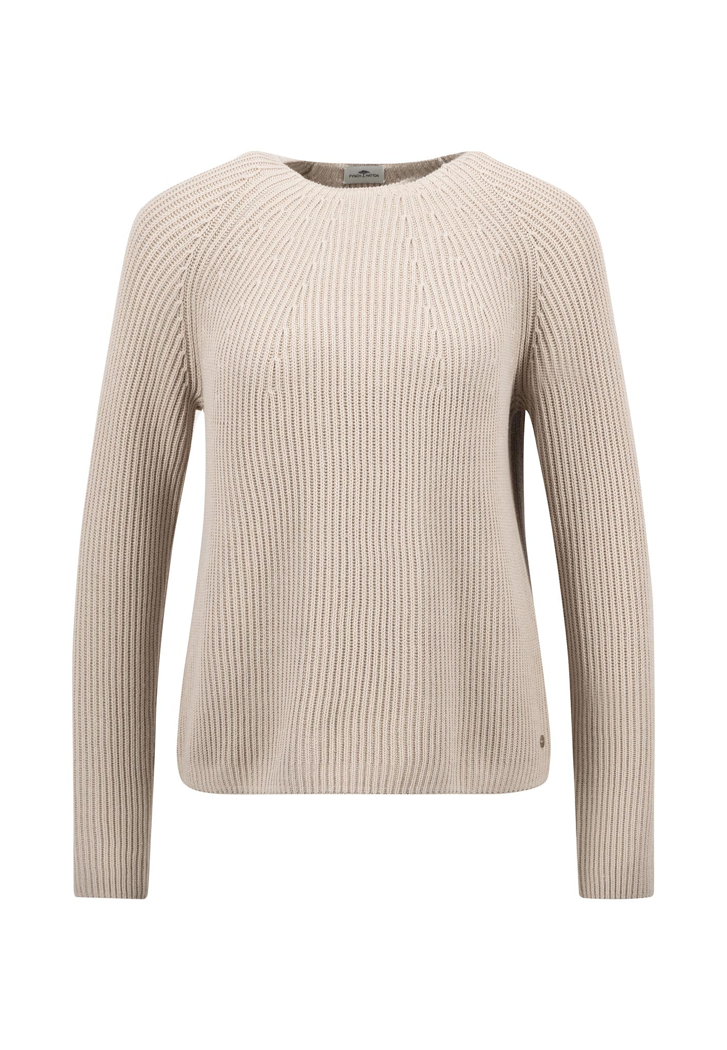 Strickpullover aus Baumwolle mit Rundhalsausschnitt