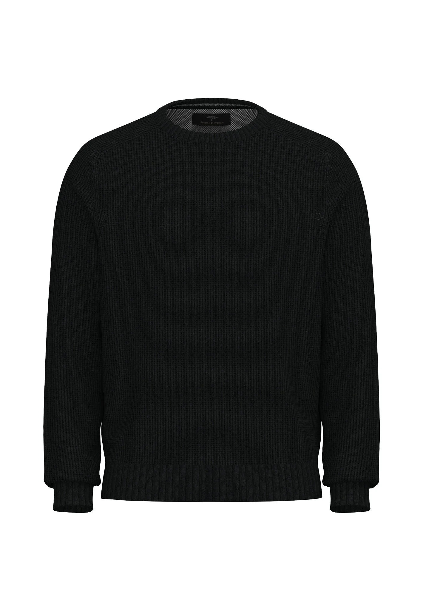 Strickpullover aus Baumwolle mit Strukturmuster und Rundhalsausschnitt - Image 5
