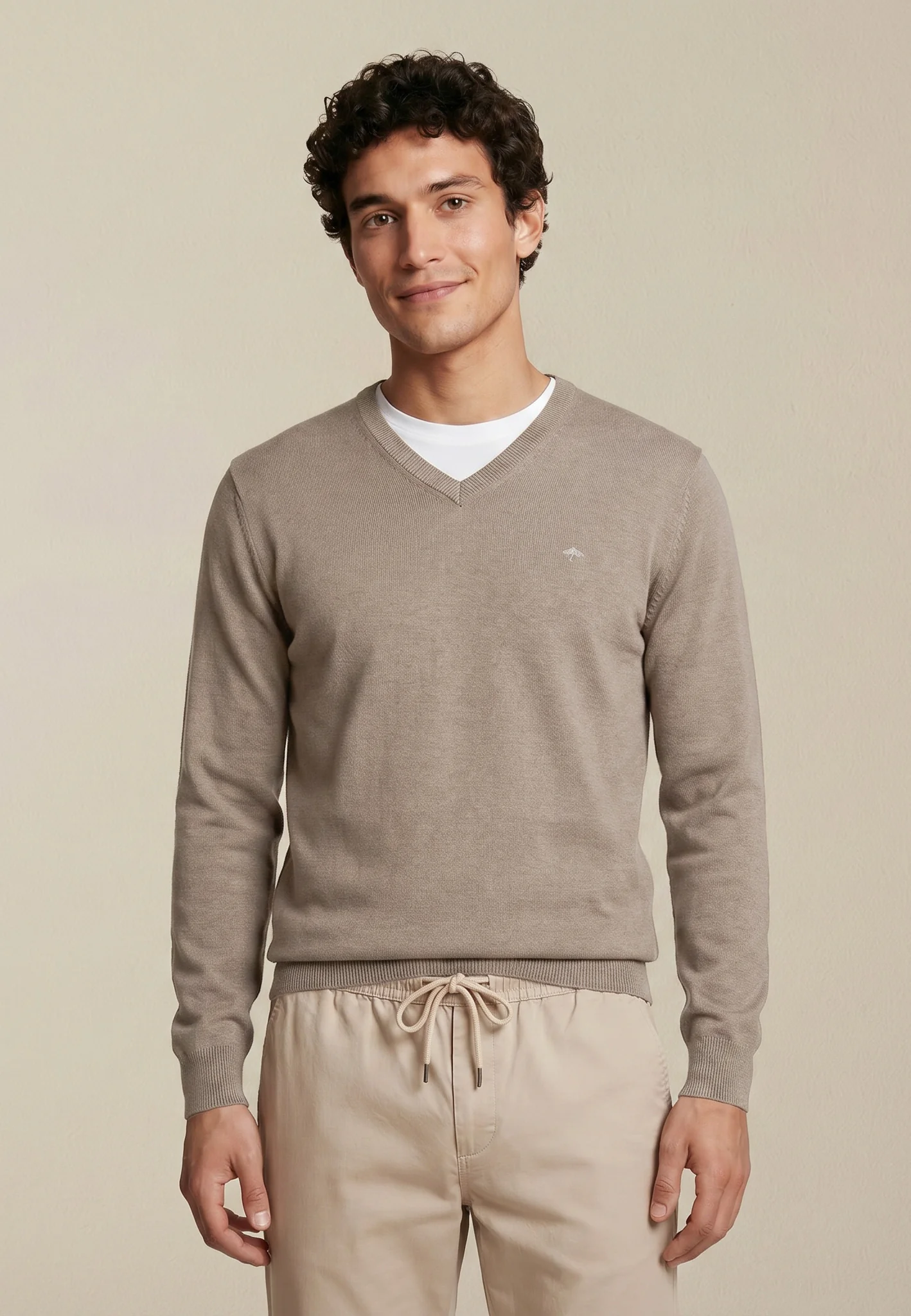 Strickpullover aus Baumwolle mit V-Ausschnitt - Image 31