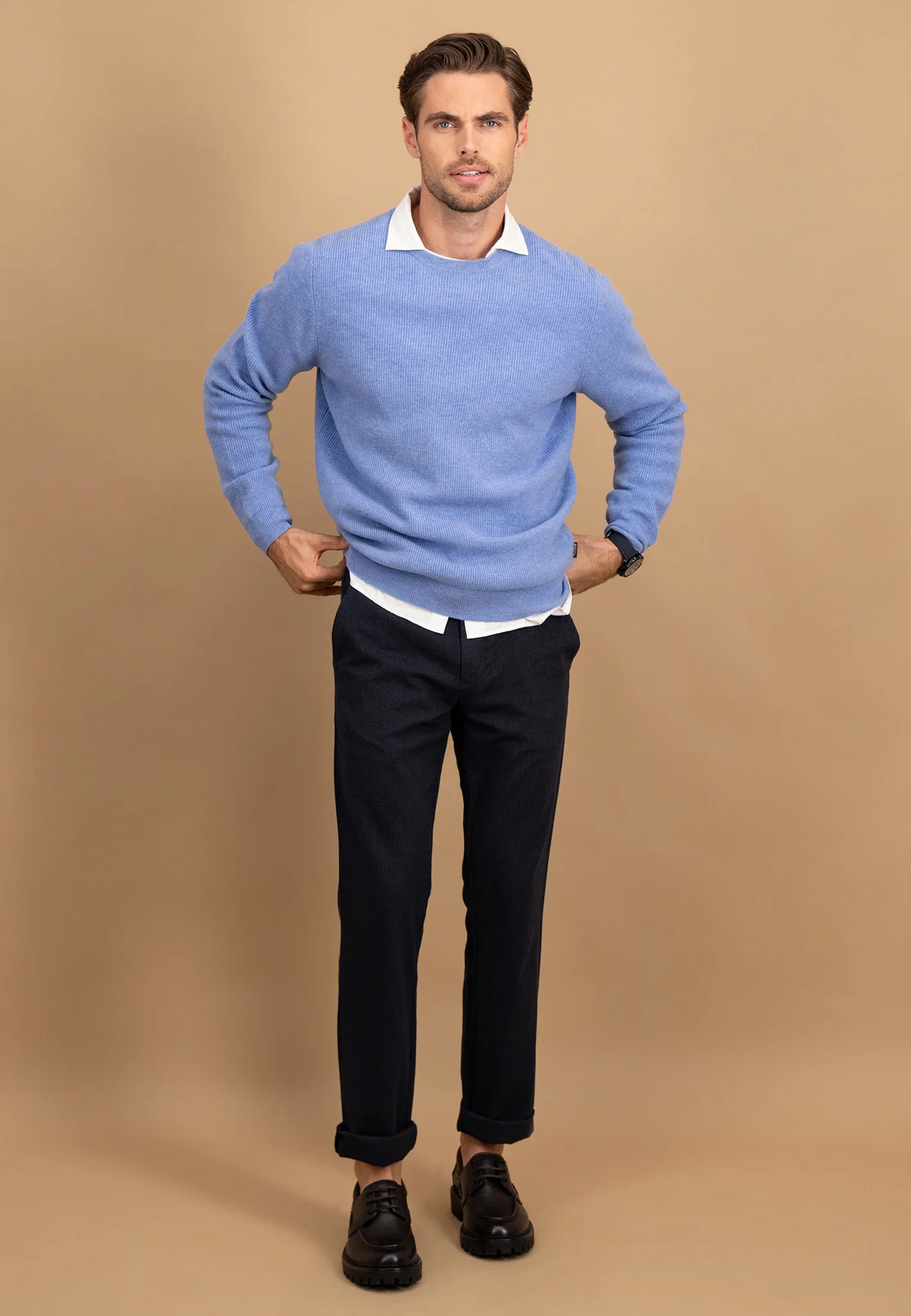 Strickpullover aus Merino-Kaschmir mit Strukturmuster - Image 8