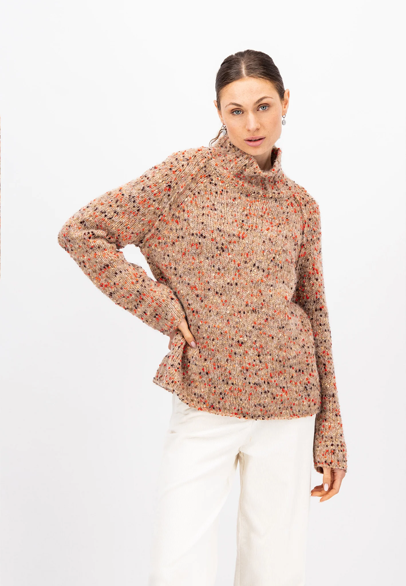 Strickpullover aus Noppengarn