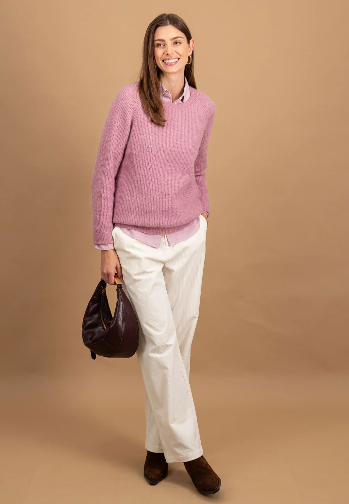 Strickpullover mit Rundhalsausschnitt im Alpaka-Wollmix - Image 10