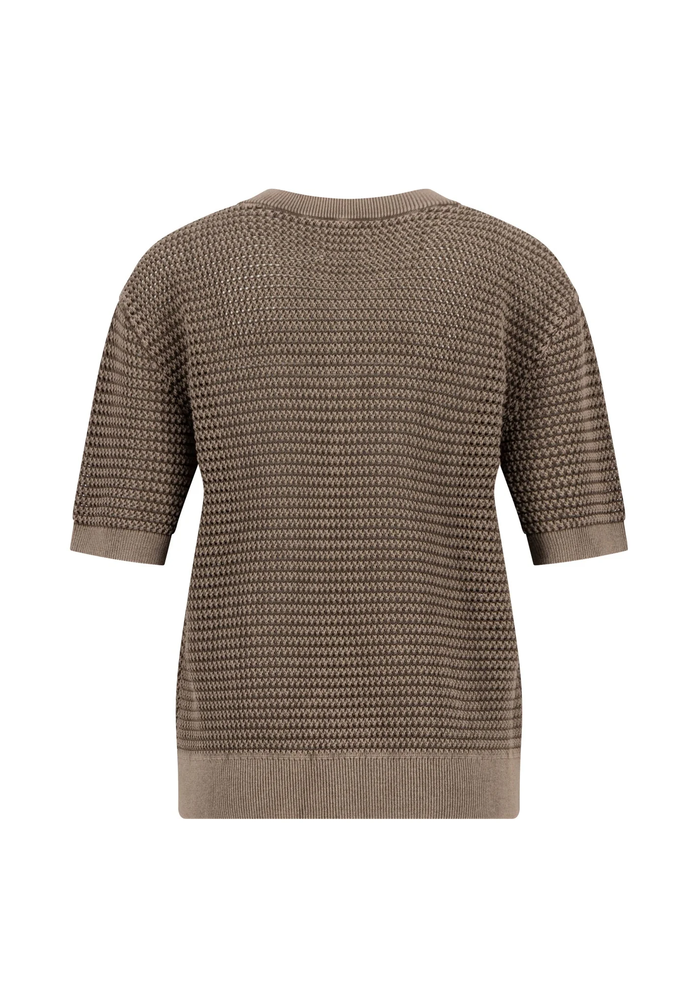 Strickshirt aus Baumwolle mit Knopfleiste und Strukturmuster - Image 10
