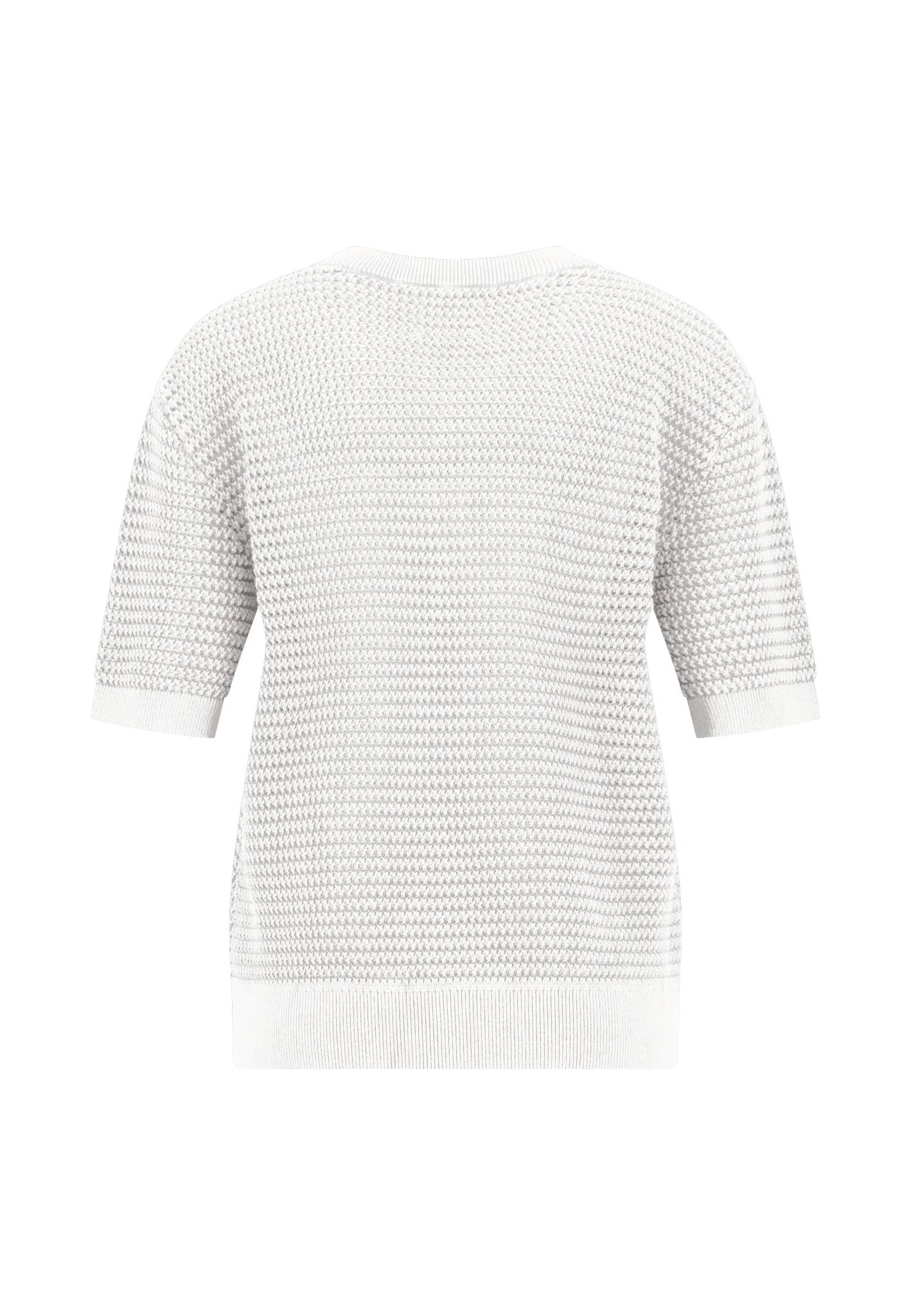 Strickshirt aus Baumwolle mit Knopfleiste und Strukturmuster - Image 5
