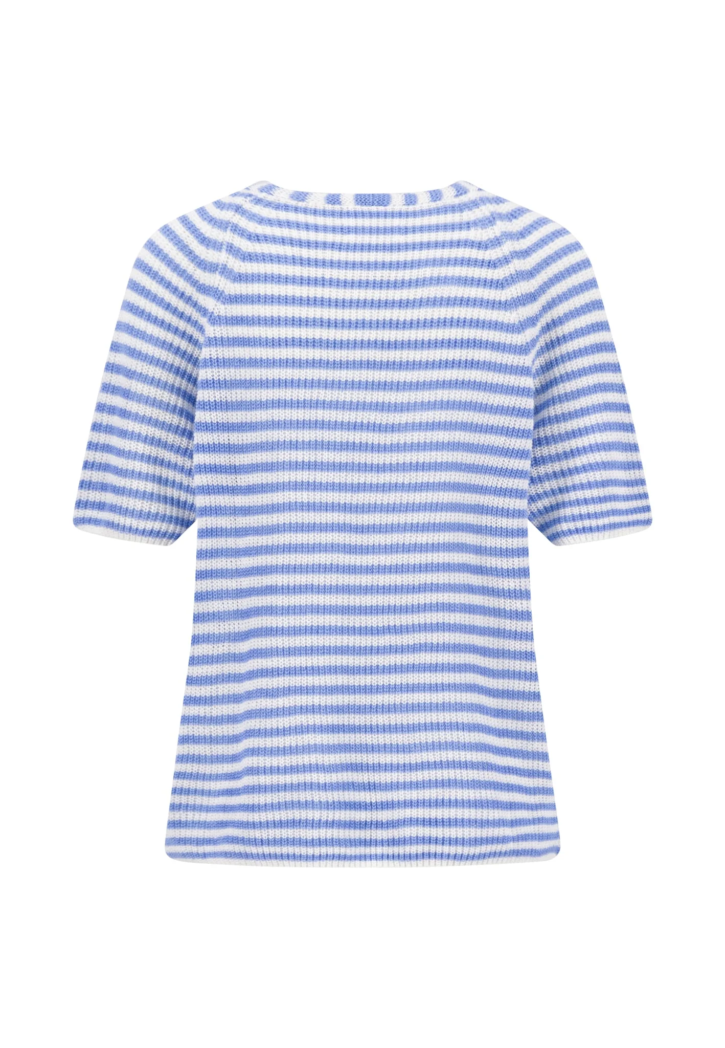 Strickshirt aus Leinen mit Streifenmuster und V-Ausschnitt - Image 14
