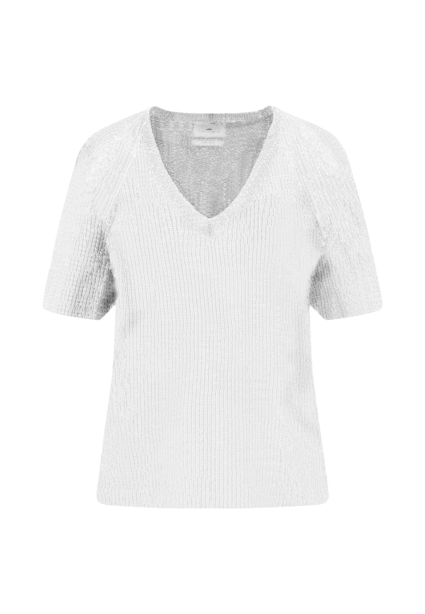Strickshirt aus Leinen mit V-Ausschnitt und Rippstruktur - Image 19