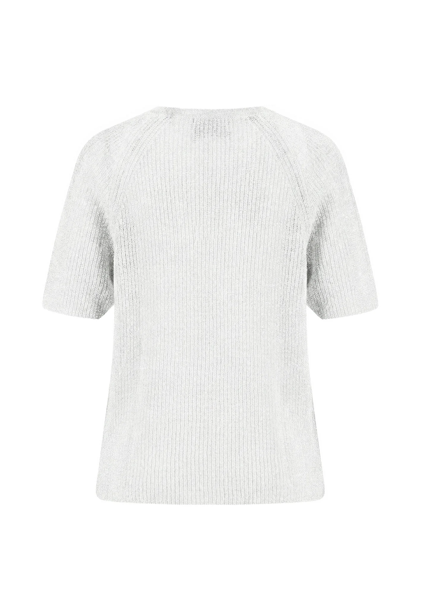 Strickshirt aus Leinen mit V-Ausschnitt und Rippstruktur - Image 20