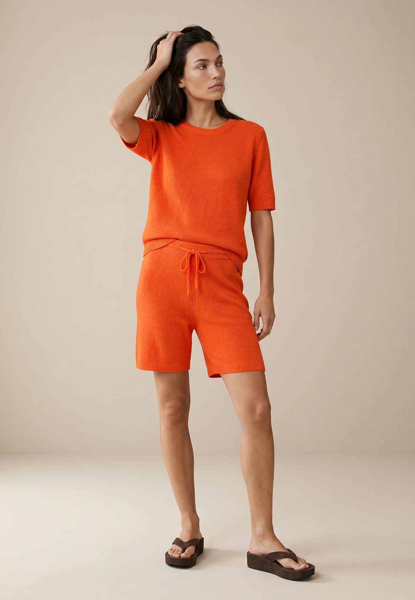 Strickshorts aus Baumwoll-Mix mit Struktur - Image 3
