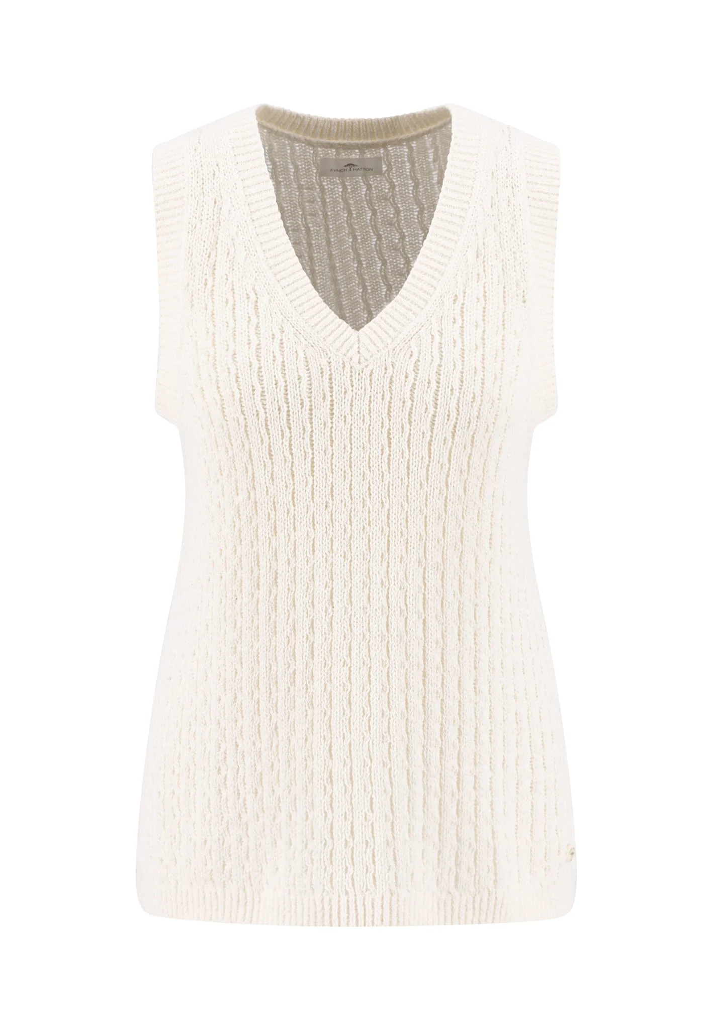 Stricktop aus Baumwoll-Mix mit Zopfmuster - Image 4