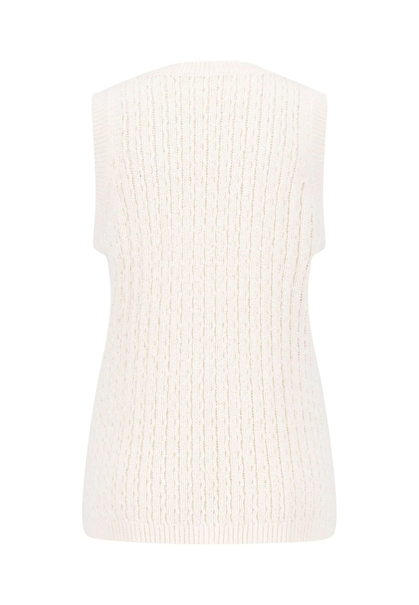 Stricktop aus Baumwoll-Mix mit Zopfmuster - Image 5