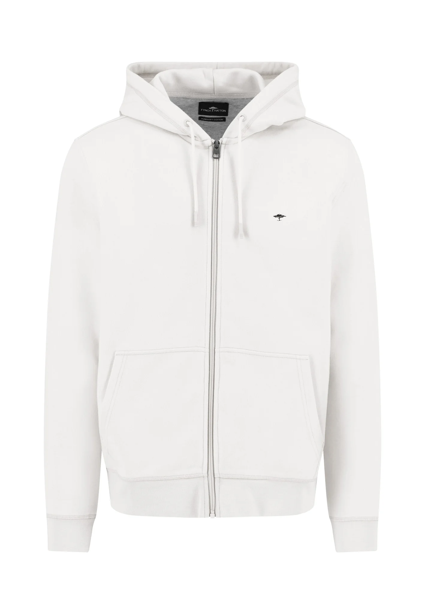 Sweatjacke aus Baumwolle mit Logo Detail
