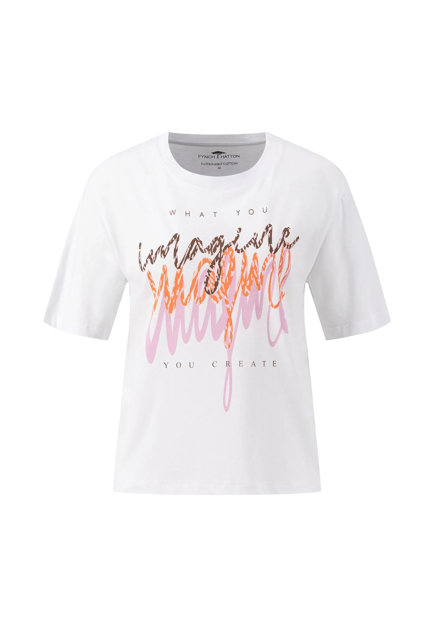 T-Shirt aus Baumwoll-Mix mit sommerlichen Print