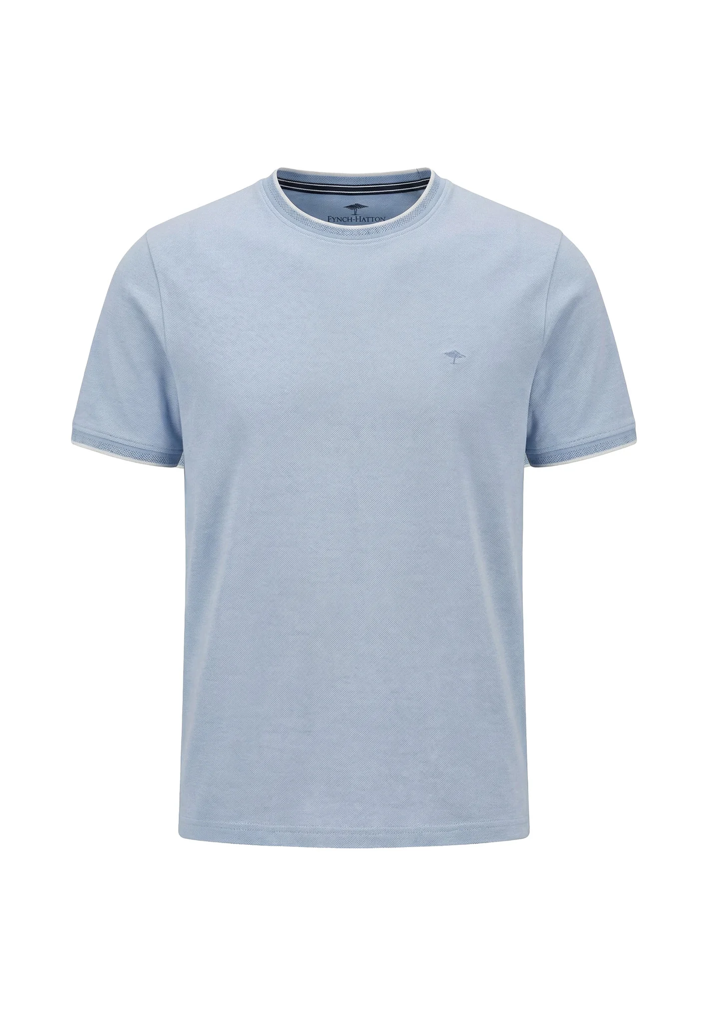 T-Shirt aus Baumwolle mit Kontrastabschlüssen und Rundhalsausschnitt - Image 11