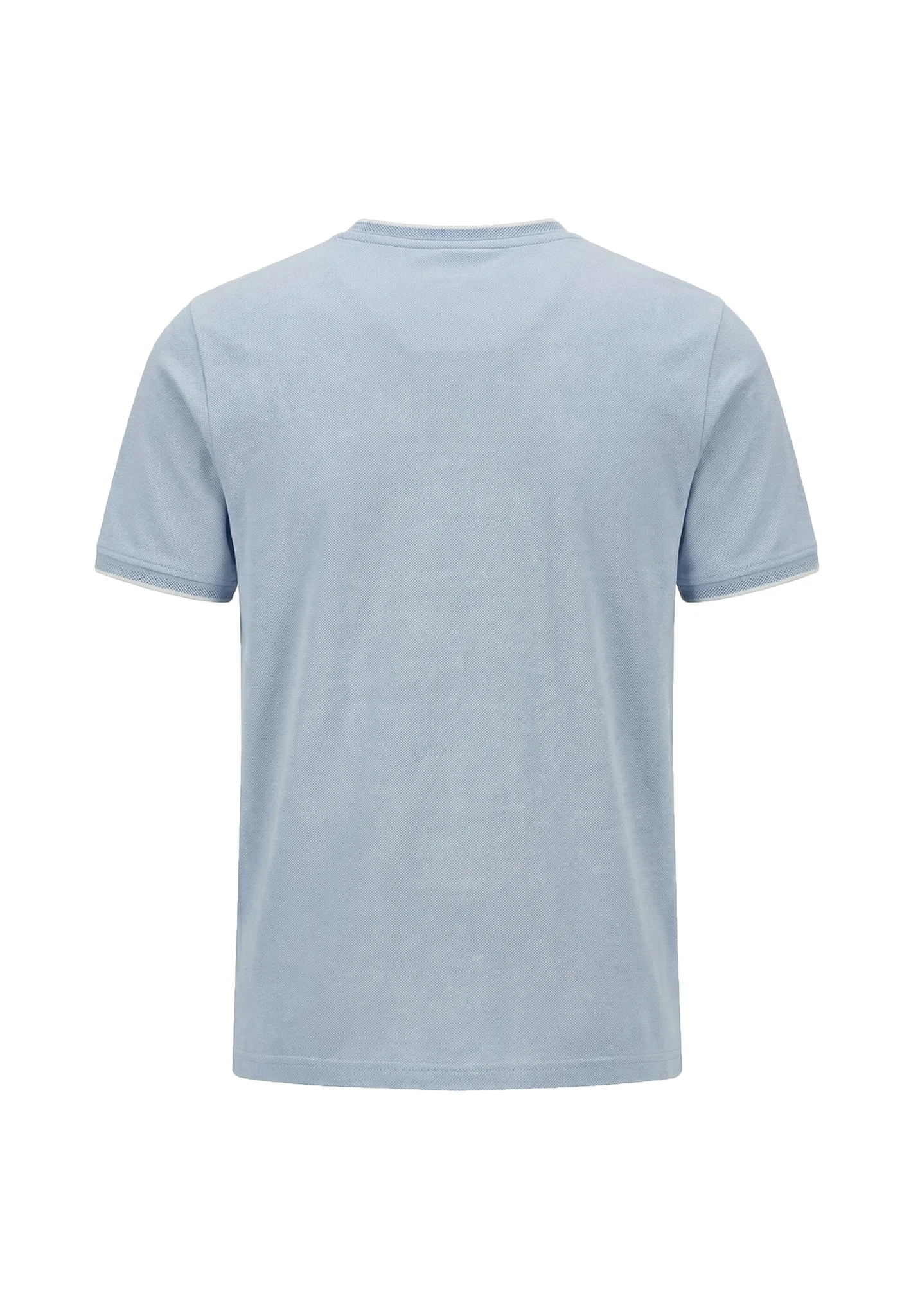 T-Shirt aus Baumwolle mit Kontrastabschlüssen und Rundhalsausschnitt - Image 12