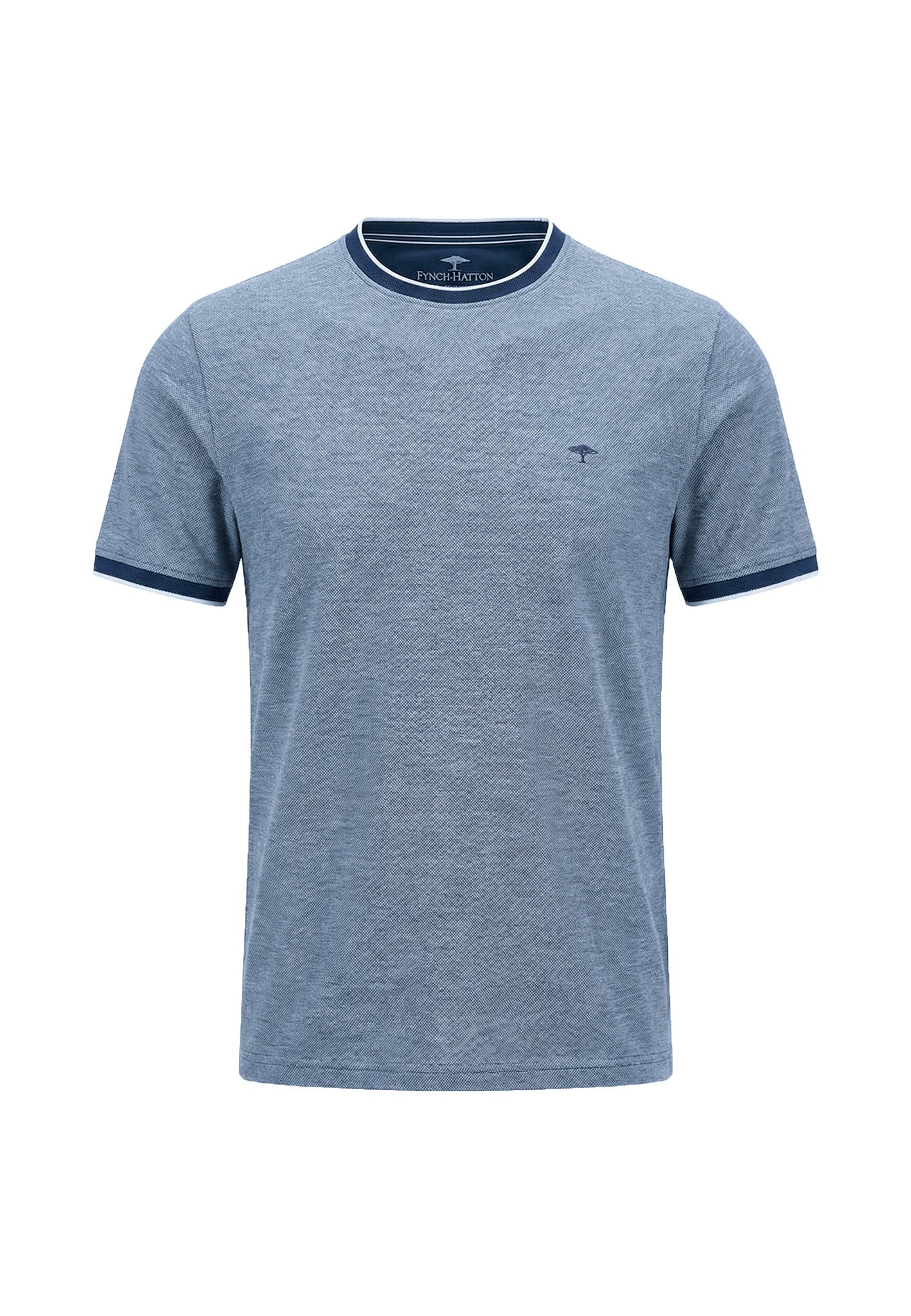 T-Shirt aus Baumwolle mit Kontrastabschlüssen und Rundhalsausschnitt - Image 13