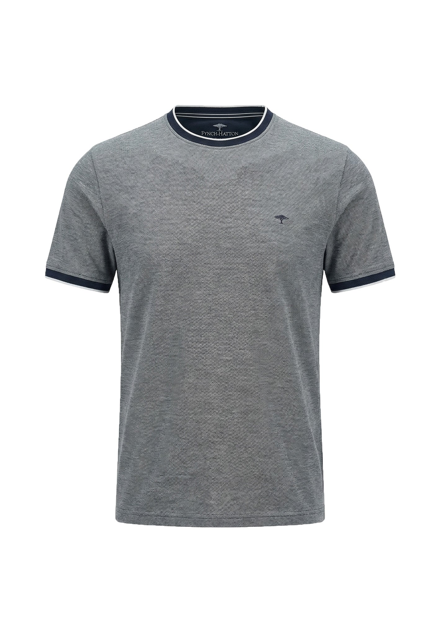 T-Shirt aus Baumwolle mit Kontrastabschlüssen und Rundhalsausschnitt - Image 18