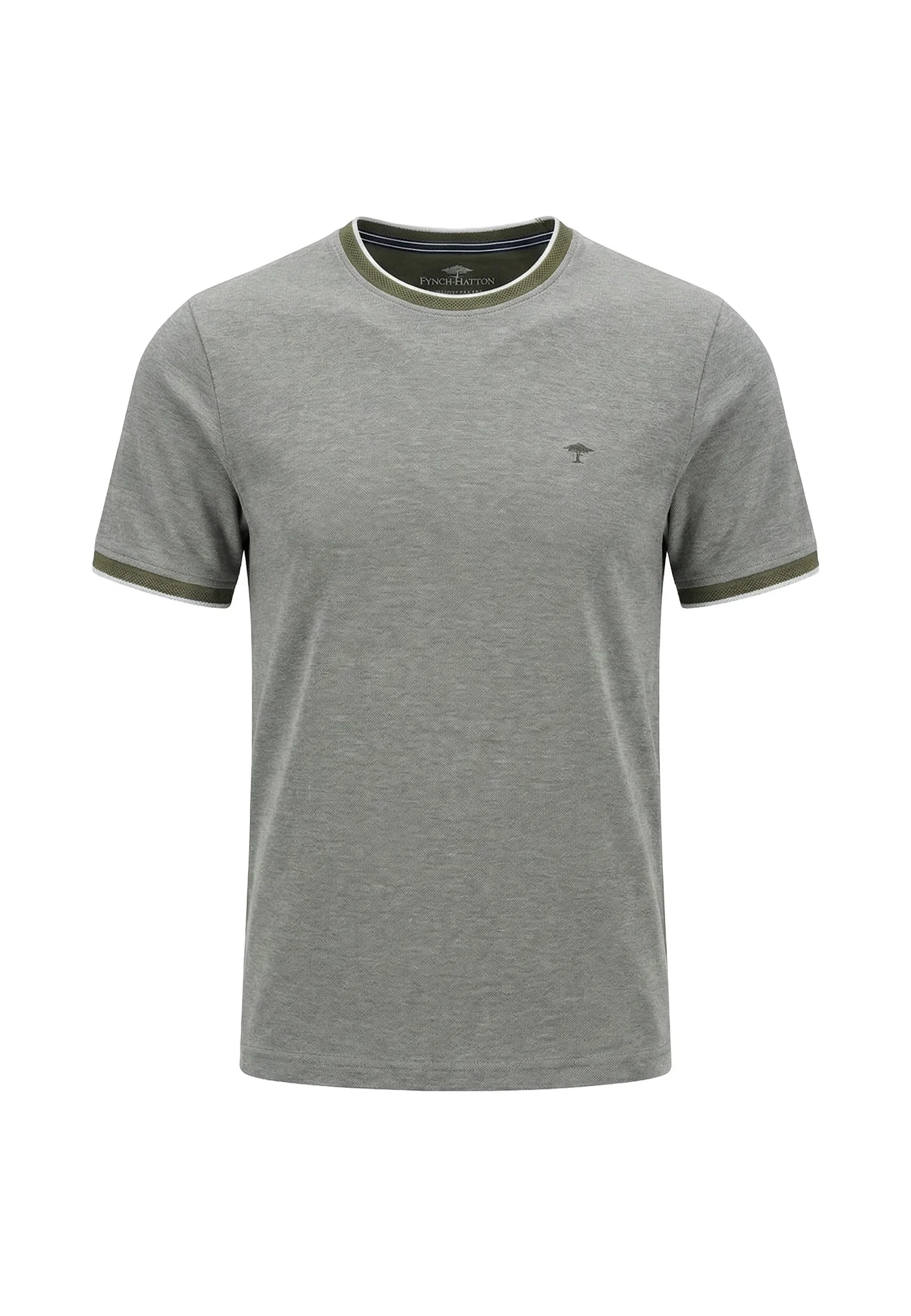 T-Shirt aus Baumwolle mit Kontrastabschlüssen und Rundhalsausschnitt - Image 23