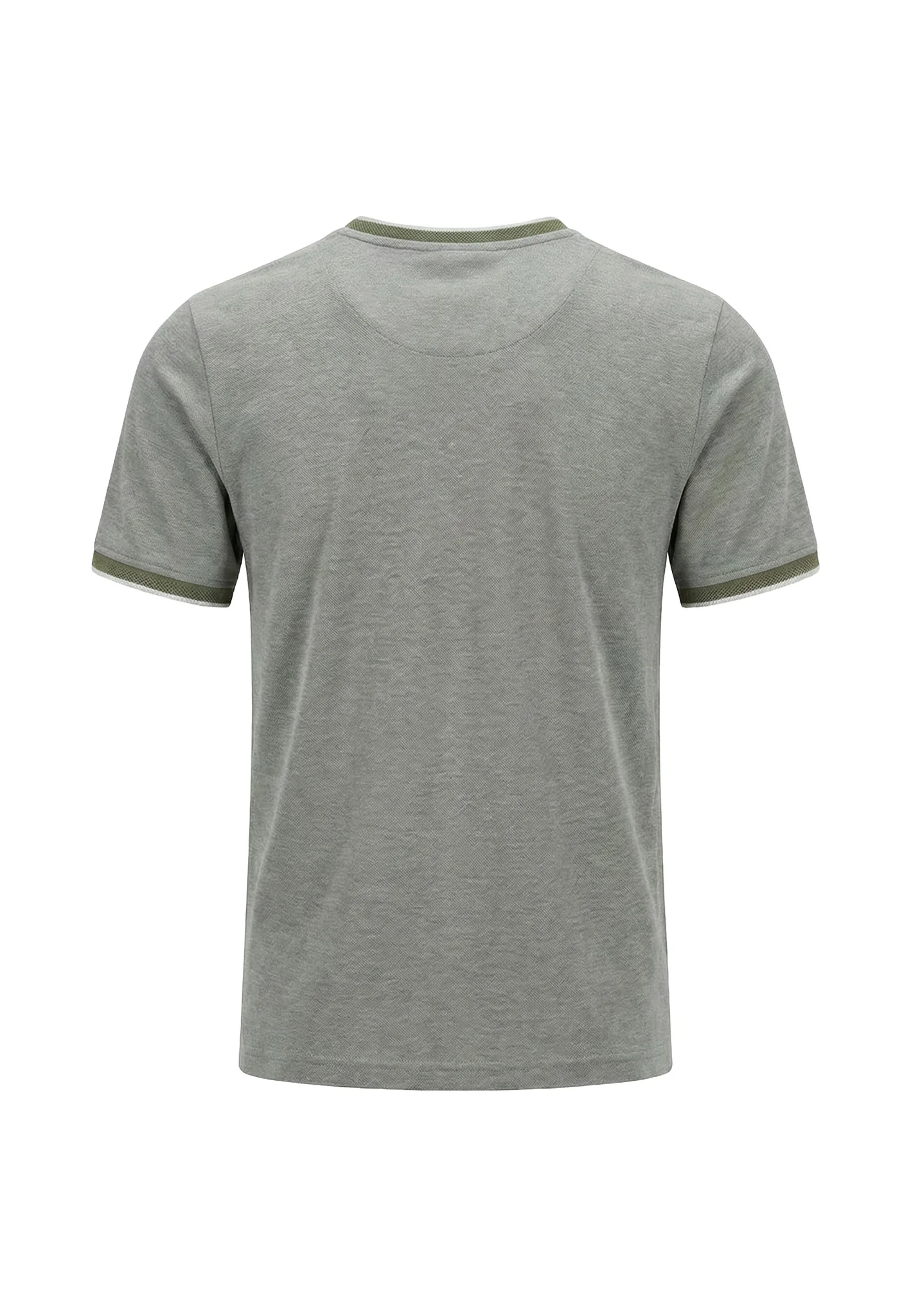 T-Shirt aus Baumwolle mit Kontrastabschlüssen und Rundhalsausschnitt - Image 24