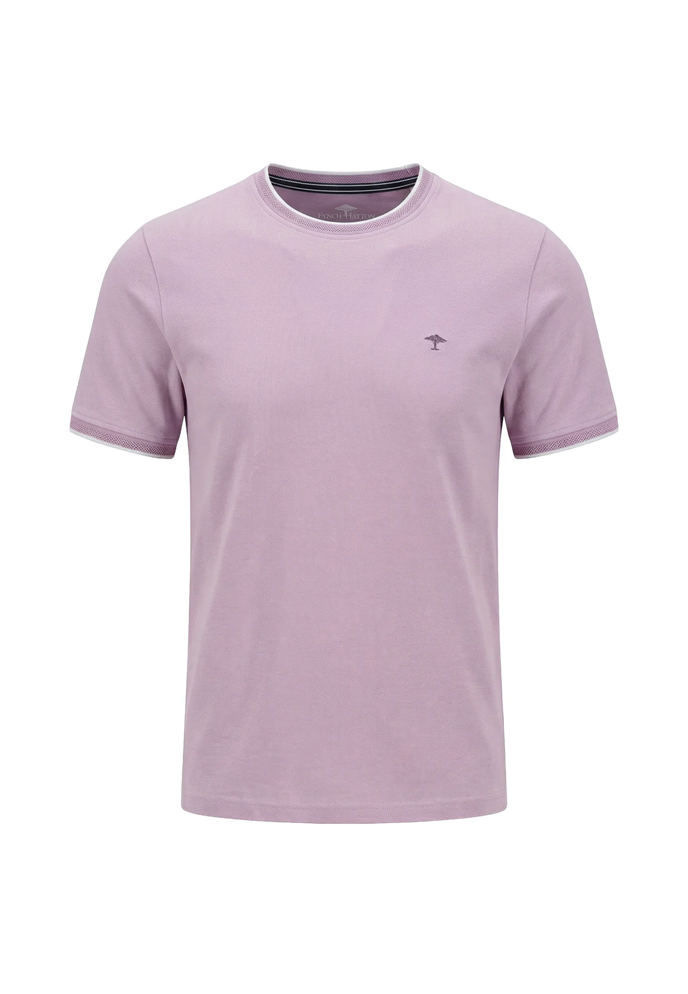 T-Shirt aus Baumwolle mit Kontrastabschlüssen und Rundhalsausschnitt - Image 9