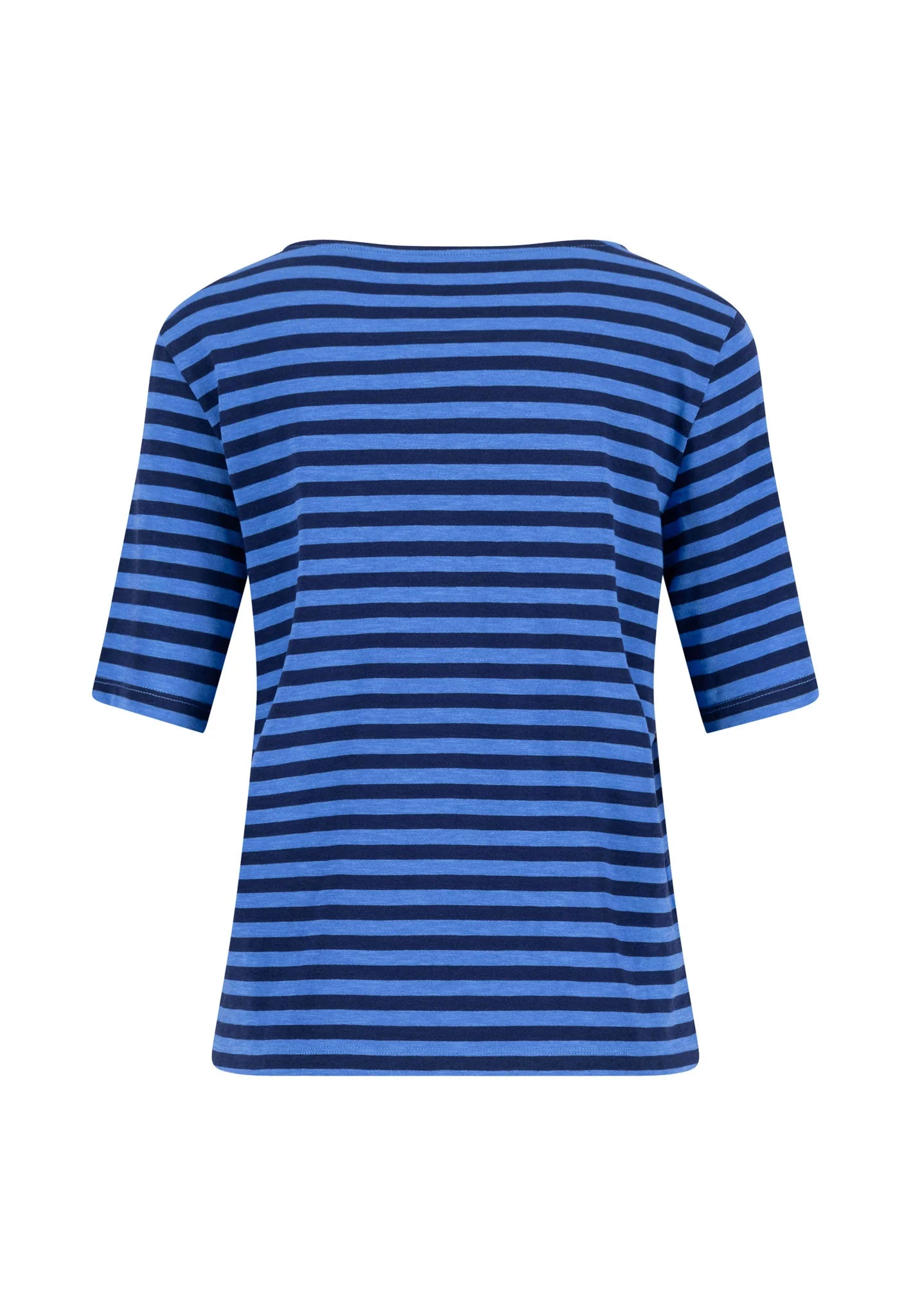 T-Shirt aus Baumwolle mit Streifenmuster und Rundhalsausschnitt - Image 2
