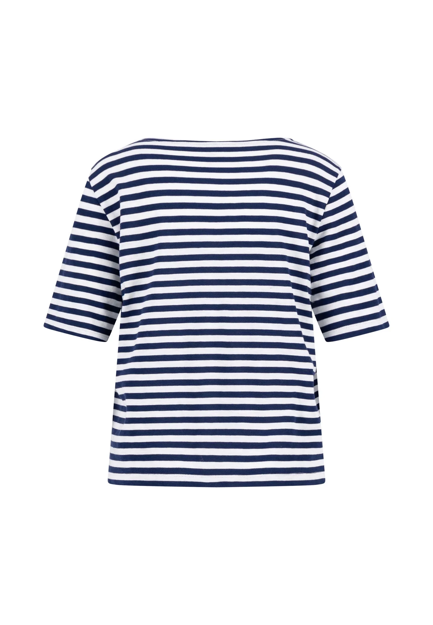 T-Shirt aus Baumwolle mit Streifenmuster und Rundhalsausschnitt - Image 8