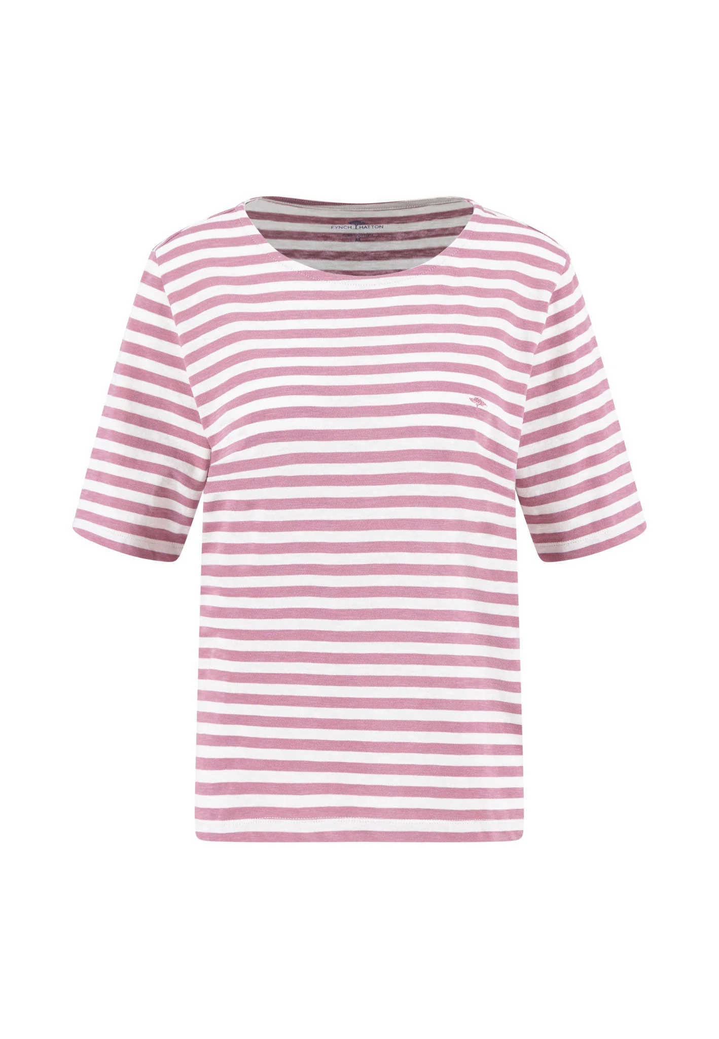 T-Shirt aus Baumwolle mit Streifenmuster und Rundhalsausschnitt - Image 9
