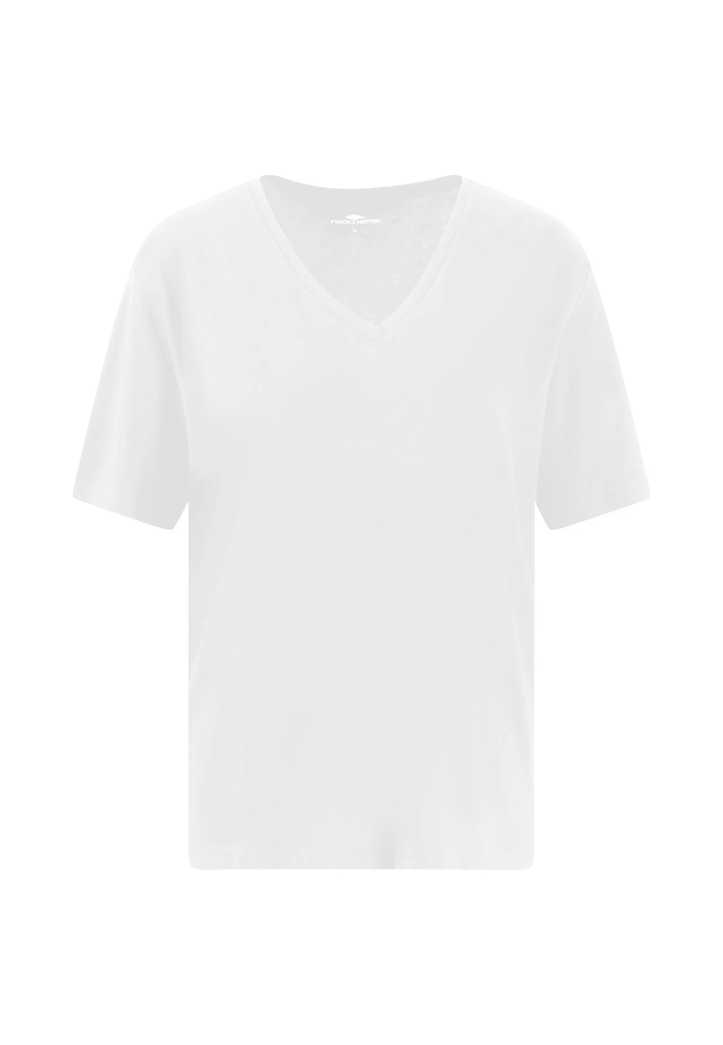T-Shirt aus Baumwolle mit V-Ausschnitt