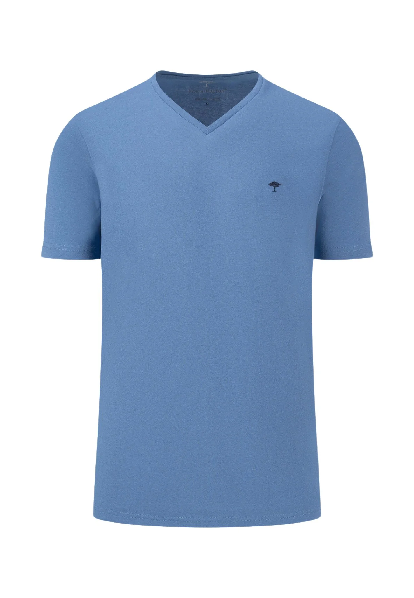 T-Shirt aus Baumwolle mit V-Ausschnitt und Logo-Stickerei - Image 6