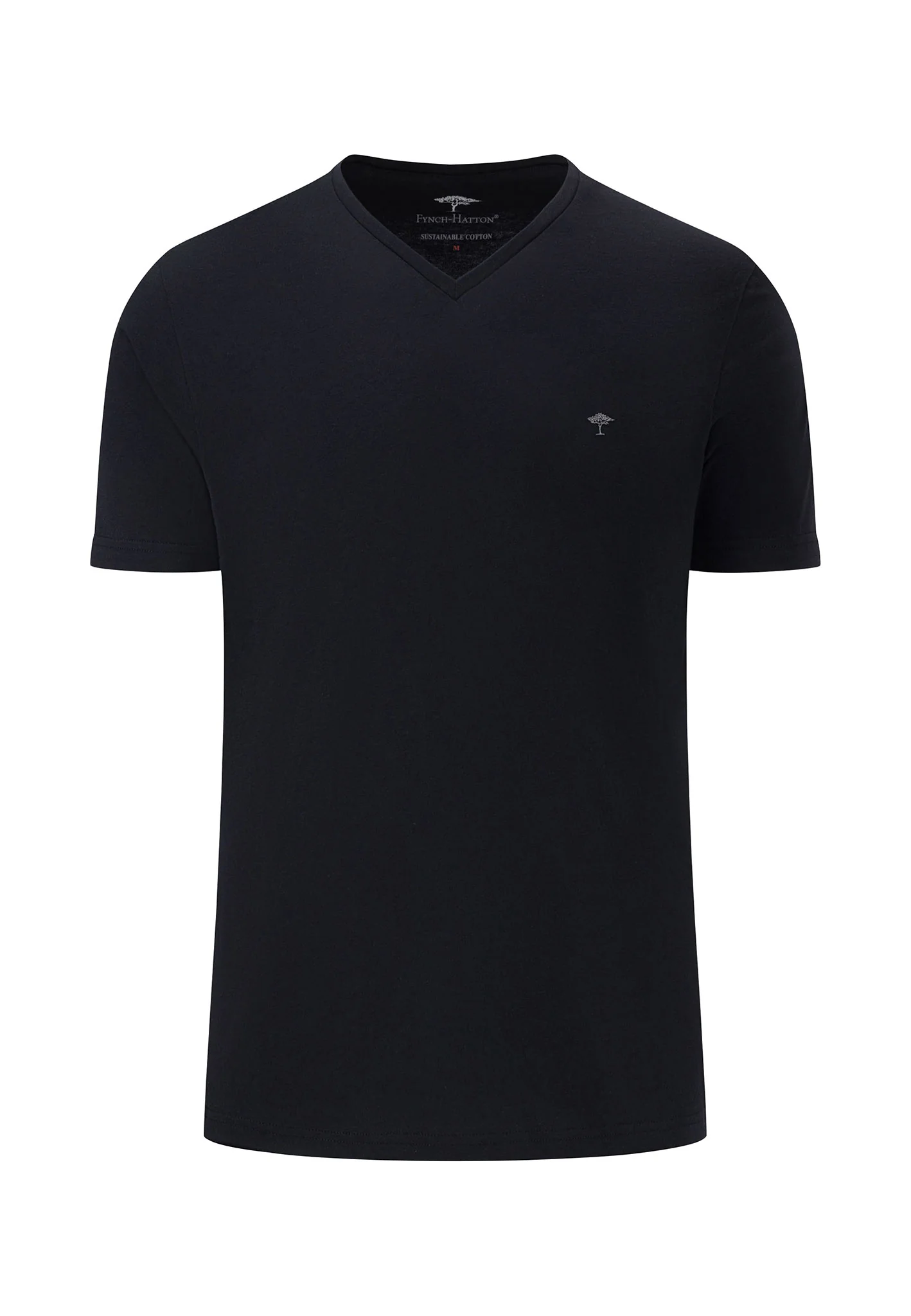 T-Shirt aus Baumwolle mit V-Ausschnitt und Logo-Stickerei - Image 8