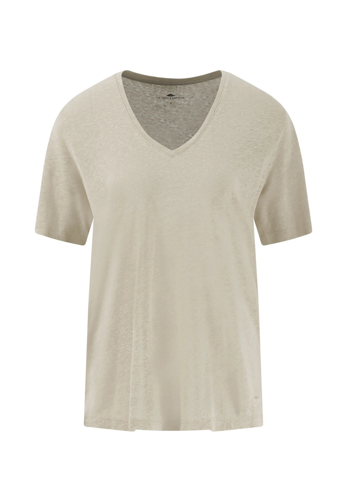 T-Shirt aus Leinen-Viskose-Mix mit V-Ausschnitt - Image 10