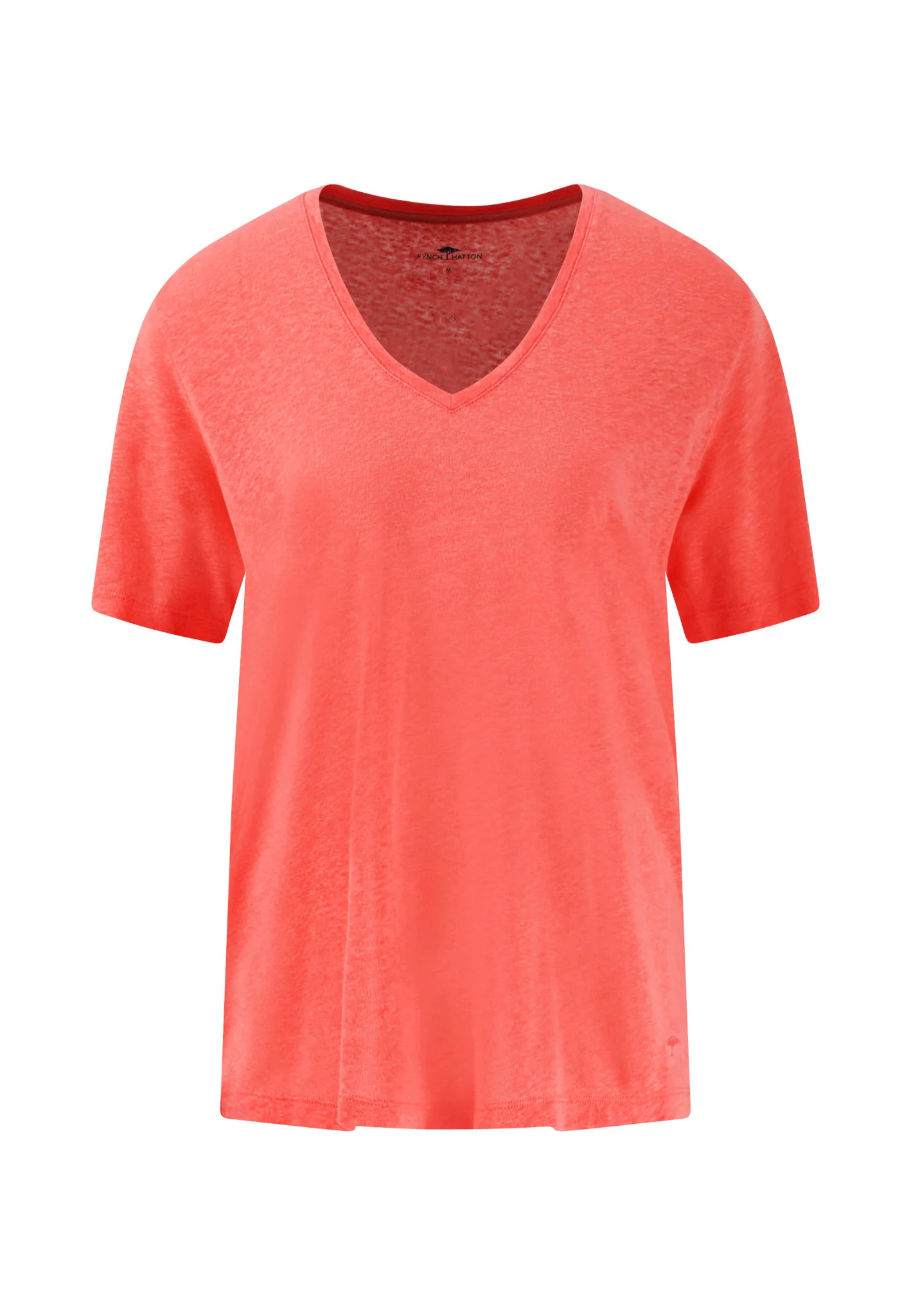 T-Shirt aus Leinen-Viskose-Mix mit V-Ausschnitt - Image 14