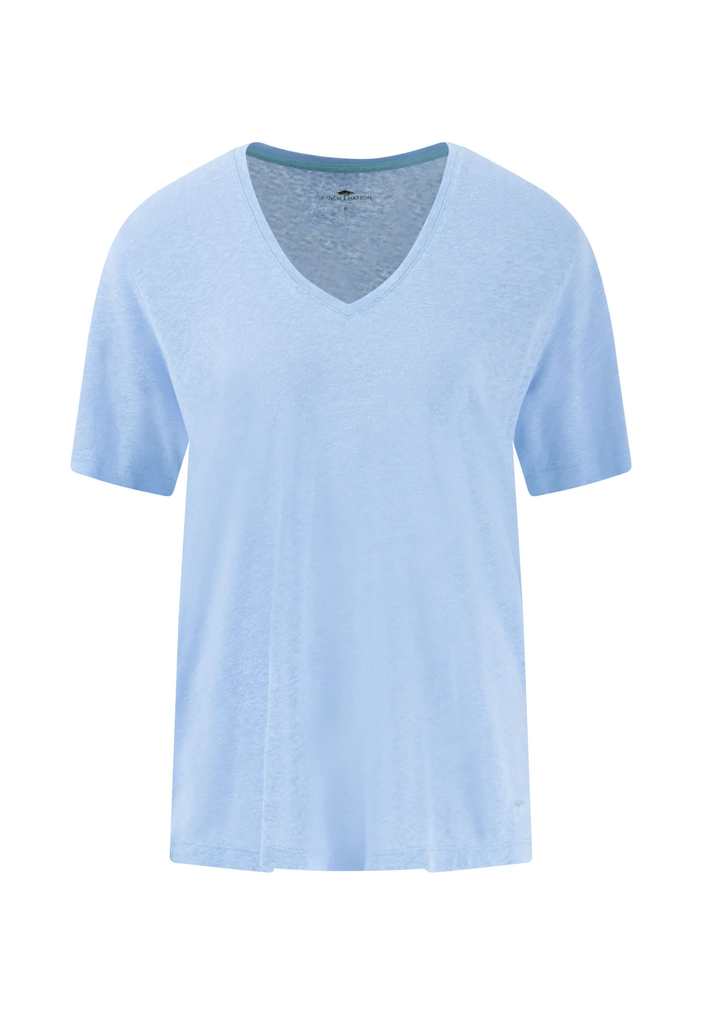 T-Shirt aus Leinen-Viskose-Mix mit V-Ausschnitt - Image 16