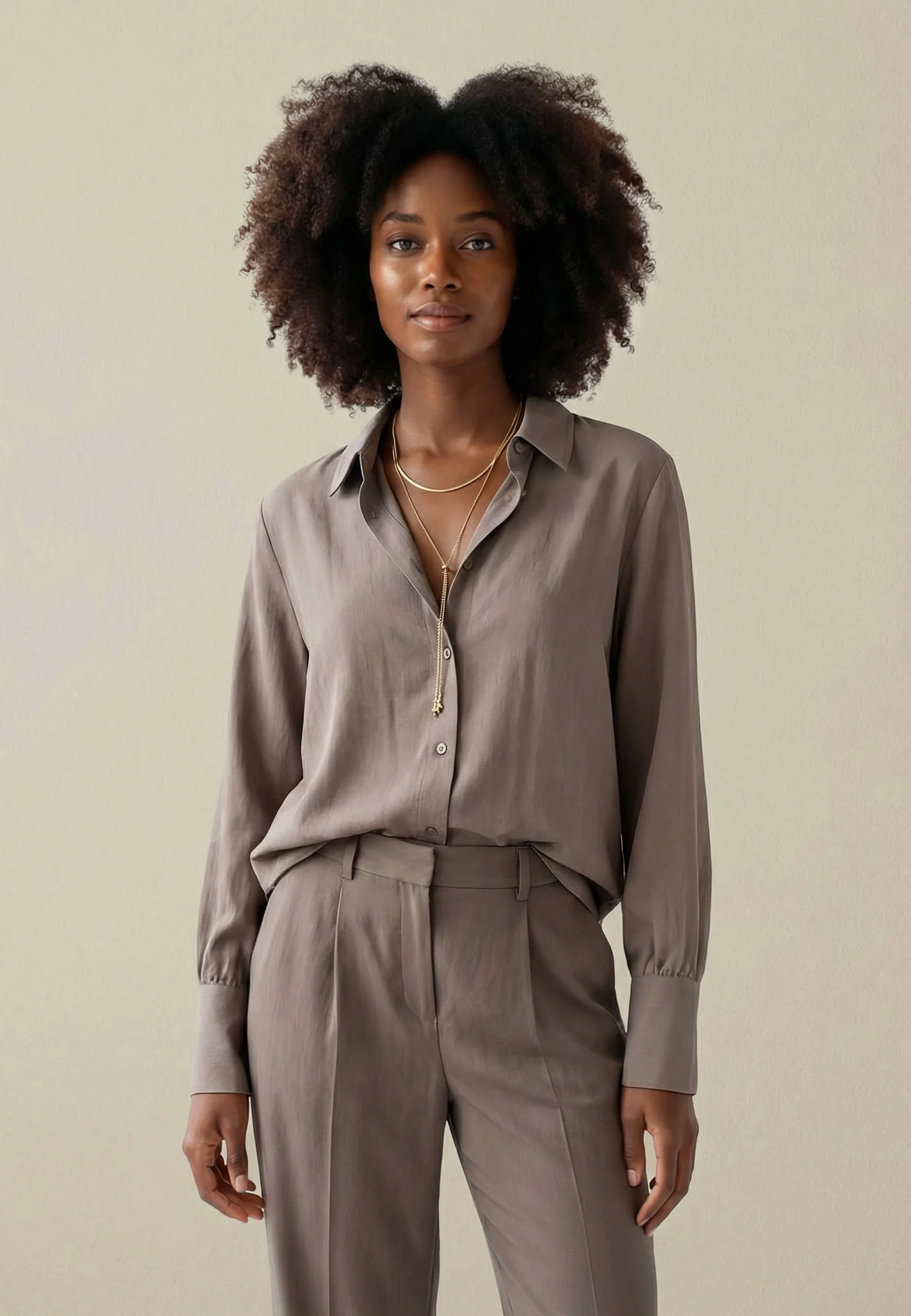 Twillbluse aus Lyocell-Viskose-Mix mit klassischem Hemdkragen - Image 6