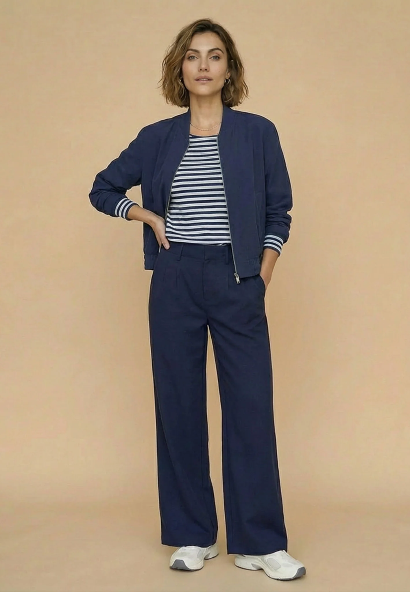 Twilljacke aus Materialmix mit elastischen Abschlüssen - Image 4